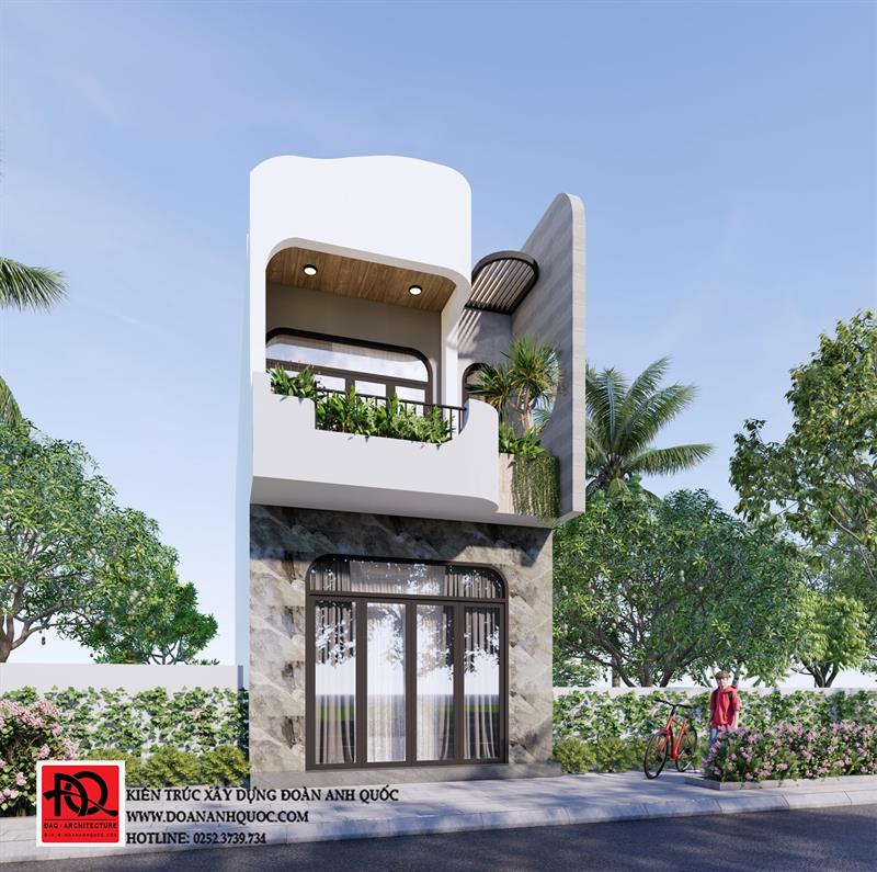 Thiết kế nhà Phan Thiết, Xây nhà trọn gói Phan Thiết, Thi công nhà trọn gói Phan Thiết, Thiết kế Thi công nội thất Phan Thiết Bình Thuận, Công ty Xây dựng Bình Thuận, Thiết kế nhà Bình Thuận, Xây nhà trọn gói Bình Thuận. Ngôi nhà 2 tầng mang phong cách tối giản và hiện đại