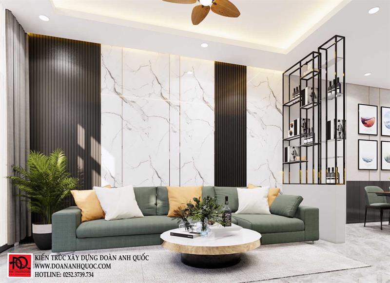 Thiết kế nhà Phan Thiết, Xây nhà trọn gói Phan Thiết, Thi công nhà trọn gói Phan Thiết, Thiết kế Thi công nội thất Phan Thiết Bình Thuận, Công ty Xây dựng Bình Thuận, Thiết kế nhà Bình Thuận, Xây nhà trọn gói Bình Thuận. Bức tranh nội thất mùa thu hiện đại cho nhà phố 2 tầng Phan Thiết