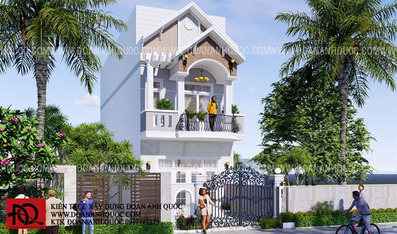 Thiết kế nhà Phan Thiết, Xây nhà trọn gói Phan Thiết, Thi công nhà trọn gói Phan Thiết, Thiết kế Thi công nội thất Phan Thiết Bình Thuận, Công ty Xây dựng Bình Thuận, Thiết kế nhà Bình Thuận, Xây nhà trọn gói Bình Thuận. Nhà phố Mái chữ A xinh nhất 2021- Kiến Trúc thi công trọn gói tại Phan Thiết 850 triệu _ MS23