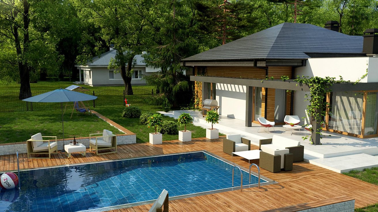 Công ty TNHH Kiến trúc Xây dựng Đoàn Anh Quốc - MẪU THIẾT KẾ BIỆT THỰ 1 TẦNG 3 PHÒNG NGỦ PHONG CÁCH CHÂU ÂU TẠI PHAN THIẾT