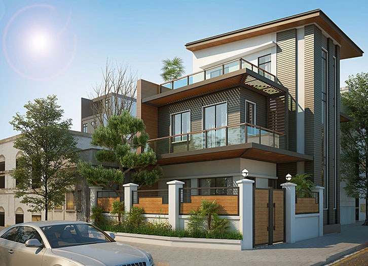 Công ty TNHH Kiến trúc Xây dựng Đoàn Anh Quốc - THIẾT KẾ BIỆT THỰ MINI 2 TẦNG 1 TUM ĐẸP VÀ KHOA HỌC TAI PHAN THIẾT