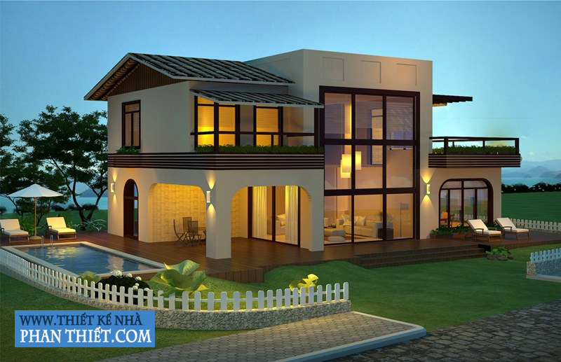 Công ty TNHH Kiến trúc Xây dựng Đoàn Anh Quốc - THIẾT KẾ BIỆT THỰ MINI 2 TẦNG 80M2 ĐƠN GIẢN NHƯNG ĐẦY ĐỦ TIỆN NGHI TẠI PHAN THIẾT