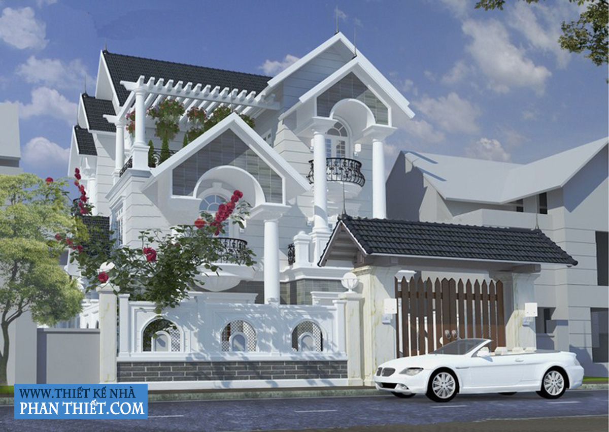 Công ty TNHH Kiến trúc Xây dựng Đoàn Anh Quốc - Mẫu thiết kế biệt thự mái thái tại Phan Thiết